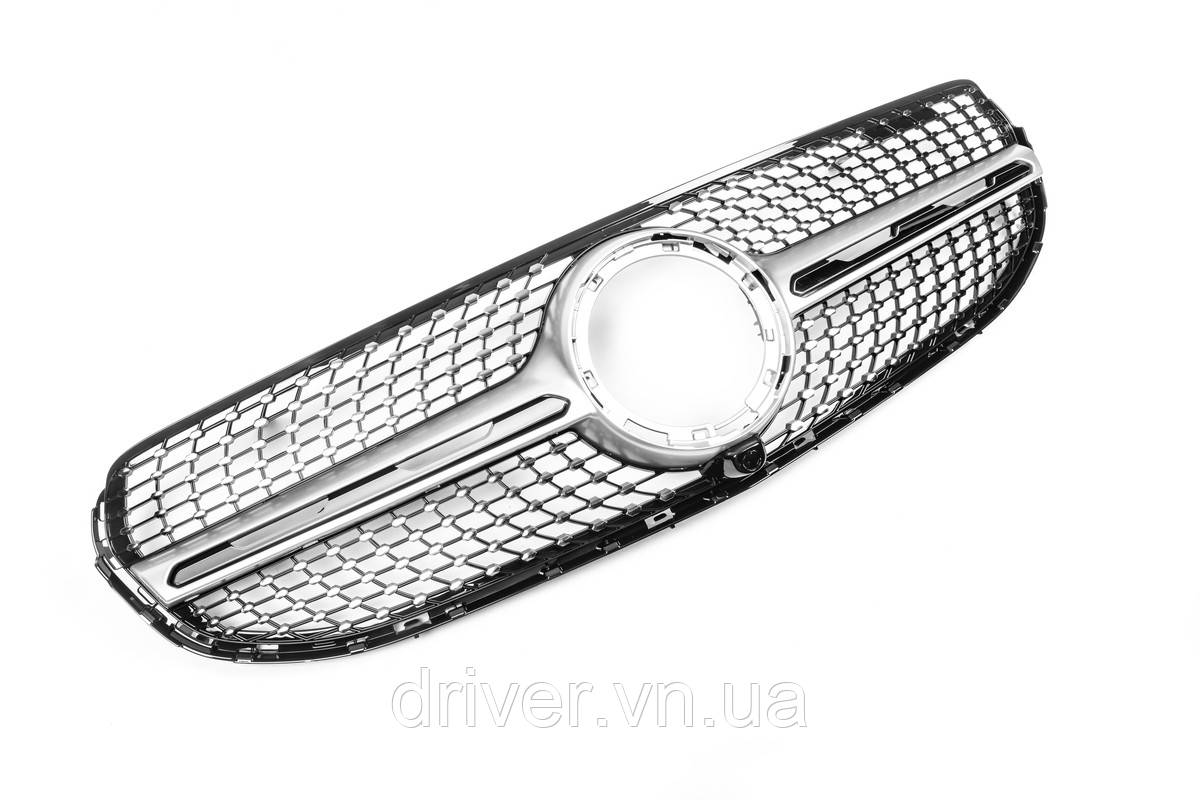 Передняя решетка Diamond Silver (2020-2025) для Mercedes GLC X253