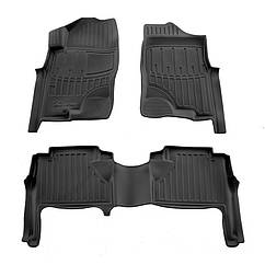 Килимки Stingray 3D для Nissan Navara 2006-2015 рр. Резина (5 шт)
