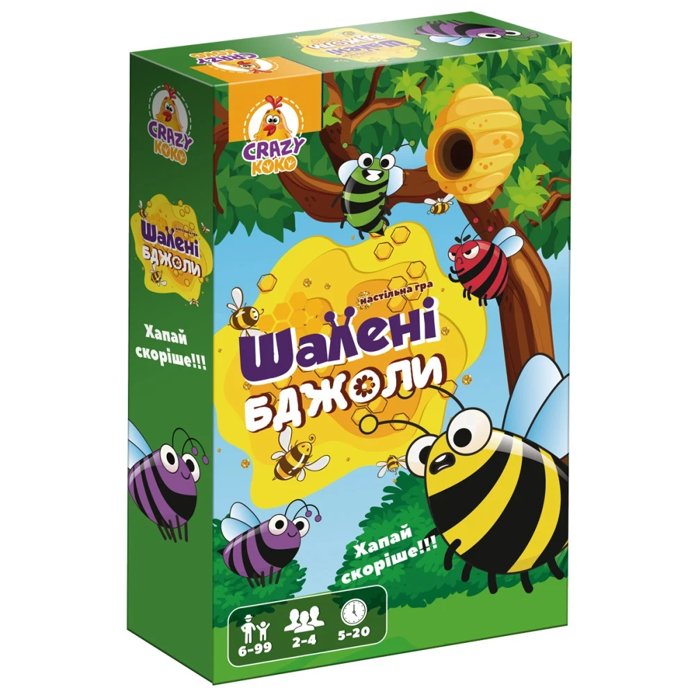 Гра настільна Vladi Toys розважальна Шалені бджоли (Укр) (VT8077-06)