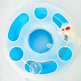 Іграшка для кішок розважальний трек м'яч + мишка 25см