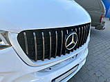 Передняя решетка Panamericana GT Chrome Premium V1 С рамкой для Mercedes Sprinter W907/W910 2018- гг, фото 4