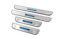 Накладки на пороги Libao LED (4 шт, нержавейка) для Chery Tiggo 5 2013- гг