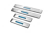 Накладки на пороги Libao LED (4 шт, нержавейка) для Geely Emgrand X7 2011- гг