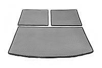 Коврик багажника 3 части (EVA, серый) (7 мест) для Ауди Q7 2005-2015 гг
