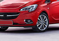 Накладки на противотуманные фары (2 шт, нержавейка) OmsaLine - Итальянская Нержавейка для Opel Corsa E