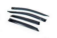 Ветровики с хромированным молдингом Short (4 шт, HIC) для Lexus RX 2016-2022 гг
