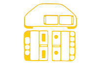 Накладки на панель приборов (желтые) для Peugeot 106 1991-2003 гг