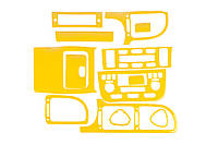 Накладки на панель приборов (желтые) для Peugeot 406 1995-2004 гг