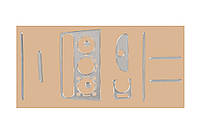 Накладки на панель приборов (алюминий) для Opel Corsa B 1993-2004 гг