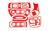 Накладки на панель 1999-2003 (красный цвет) для Renault Megane I