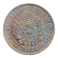 Аргентина 2 сентаво, 1884