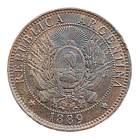 Аргентина 2 сентаво, 1889