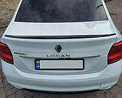 Спойлер Lip (Sunplex, черный) (118,5см x 5,5см) для Dacia Logan II 2013-2022 гг