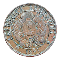 Аргентина 2 сентаво, 1891