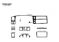 Накладки на панель приборов (1996-2002) Дерево для Mitsubishi Pajero Sport