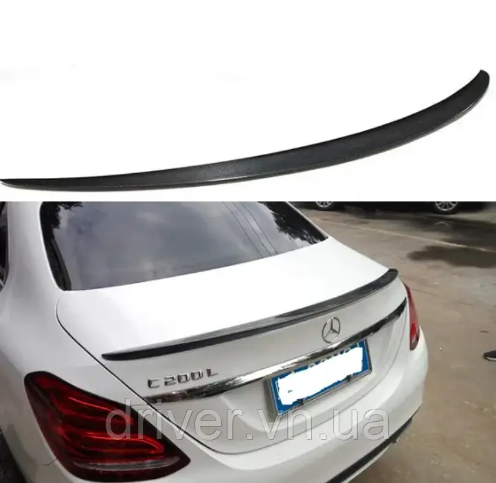 Спойлер для Coupe (1234 Upgrade, черный) для Mercedes C-сlass W205 2014-2021 гг