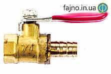 Кран кульковий клапан для компресора (резба внутрішня / штуцер)