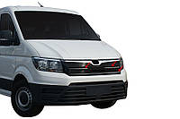 Накладки на решетку радиатора (4 шт, нержавейка) для Man TGE 2017- гг