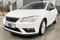 Передняя губа 2017-2020 (черная) для Seat Leon