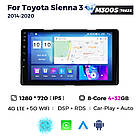 Штатна магнітола Mekede MS Toyota Sienna 3 XL30 (2014 - 2020) QleD, фото 3