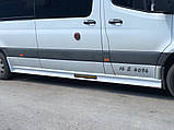 Комплект порогов (под покраску) L4 – Extra Long для Mercedes Sprinter W907/W910 2018- гг, фото 4