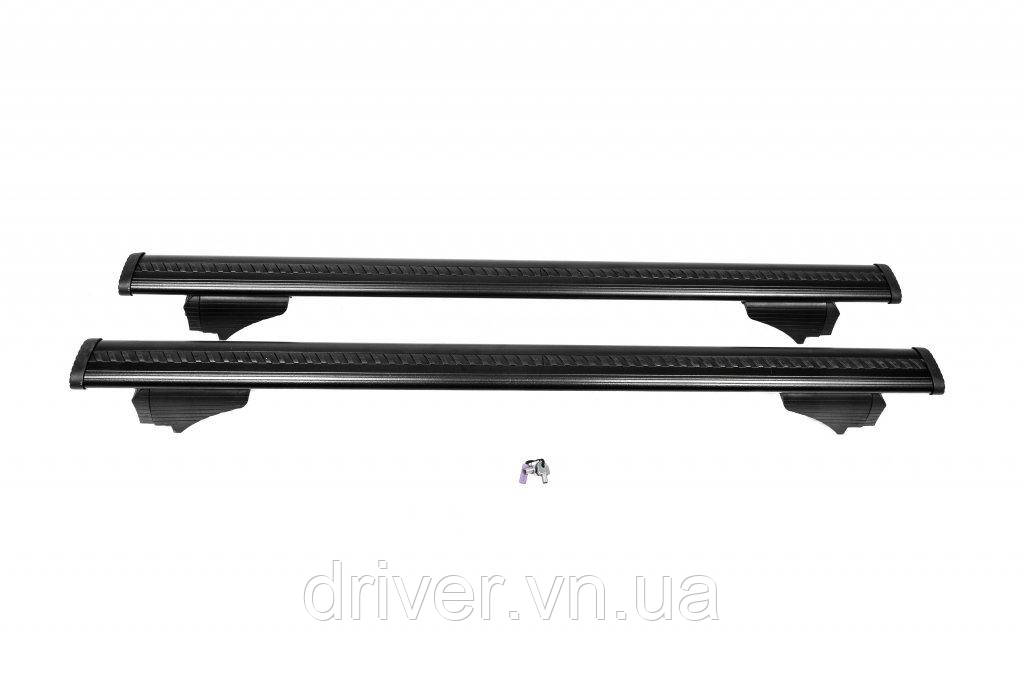 Перемычки на встроенные рейлинги под ключ Wizard V2 (2 шт) 115см, черные для Mercedes GLA X156 2014-2019 гг