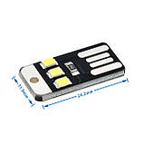 Брелок LED USB фонарик, LED USB лампа, ультратонкий "Powerful Liliput". Набор 2 + 1. Плати за 2 третий в по, фото 4