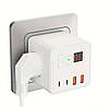 Мережевий фільтр 7-в-1 з таймером, 3 розетки, 2 USB, 2 Type-C, захист 4000 Вт, фото 3
