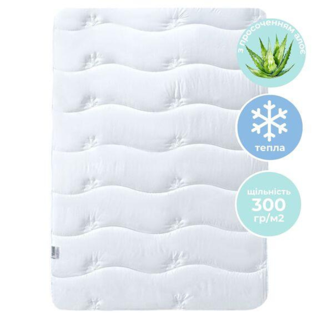 Ковдра  200*220 см всесезонна Aloe Vera з просоченням тканини екстрактом