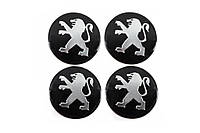 Наклейки на центральные колпачки дисков 56мм J1011 (4 шт) для Peugeot