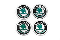 Наклейки на диски 60мм 8932 (Комплект 4 шт) для Skoda