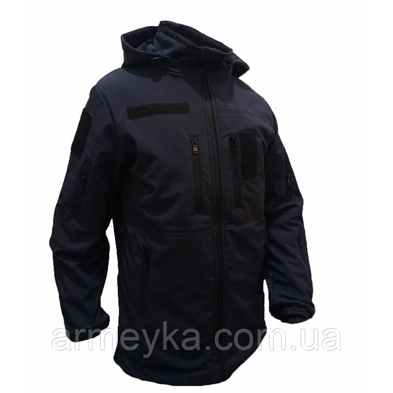 Куртка вітро/вологостійка softshell темно-синій софшел UA