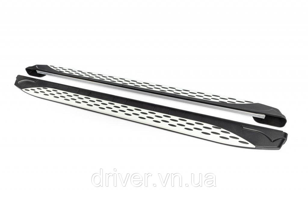 Боковые пороги Shining V1 (2 шт., алюминий) для Mercedes Citan 2013- гг
