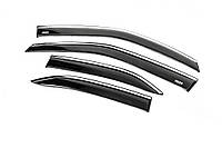 Ветровики с хромированным молдингом (4 шт, Niken) для Toyota Yaris/Yaris Cross (XP210) 2020- гг