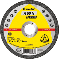 ВІДРЕЗНОЇ КРУГ ДИСК A 60 N SUPRA ПЗ АЛЮМІНІЮ 125 х 1 х 22,23 (264298)