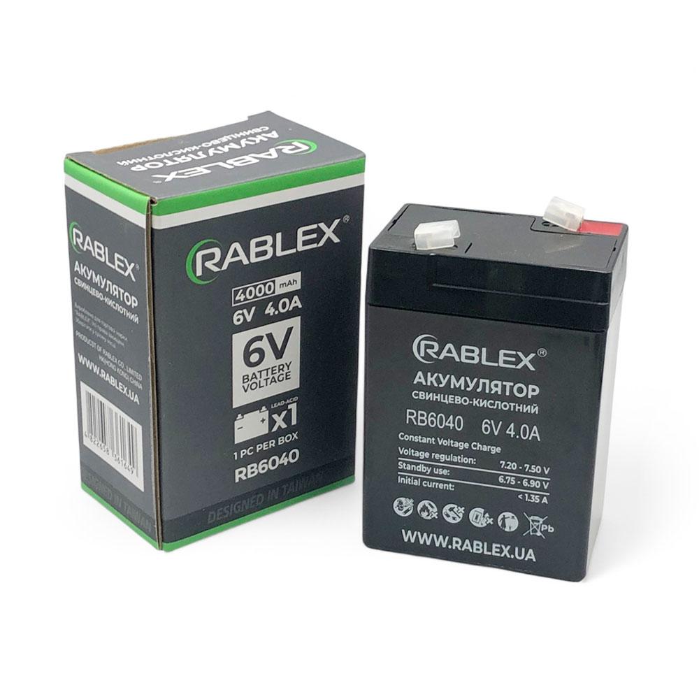 Акумулятор 6v 4Ah Rablex RB6040