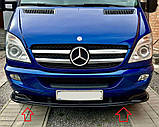 Передняя лип накладка 2006-2013 (ABS) для Mercedes Sprinter W906, фото 3