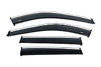 Ветровики с хромированным молдингом (4 шт, HIC) для Nissan X-trail T33/Rogue 2022- гг