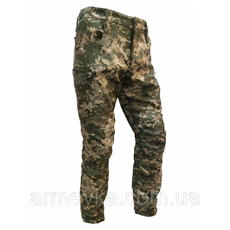 Штани тактичні, вітро/вологостійкі softshell micro ripstop мм-14 софтшел UA