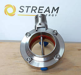 Нержавіюча засувка батерфляй AISI 304 ДУ 65 (2 1/2") зварювання-зварювання