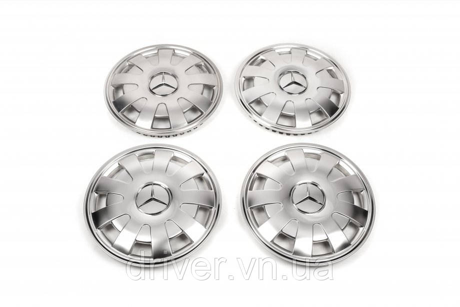 Колпаки из нержавейки Лепестки (1-катковый, 4 шт) для Mercedes Sprinter W907/W910 2018- гг
