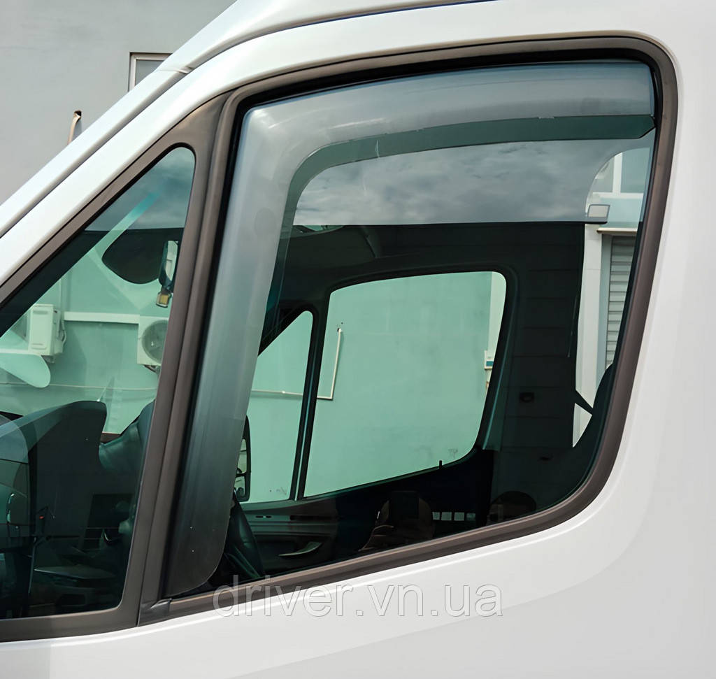 Ветровики вставные (полупрозрачные, 2 шт., Cagatay) для Mercedes Sprinter W907/W910 2018- гг