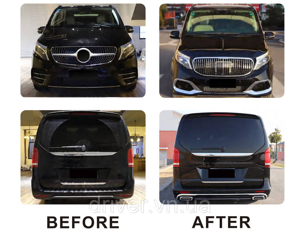 Комплект обвеса (Maybach Type-X223, с капотом) для Mercedes Vito/V-class W447 2014- гг