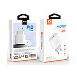 Зарядний пристрій WUW-C145 white PD 20W, універсальний адаптер для смартфонів та планшетів, фото 3