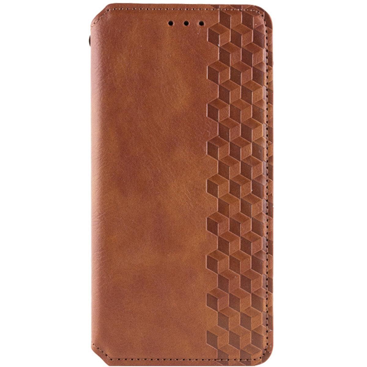 Чохол-книжка для смартфона Rubic Leather for Xiaomi Redmi Note 13 Pro Plus 5G Brown, фото 1