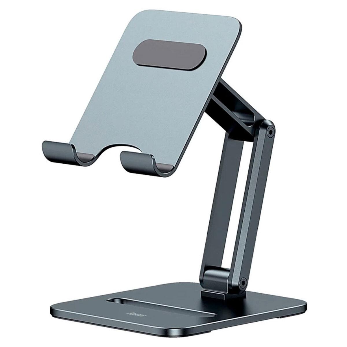 Тримач для мобiльного Baseus Desktop Biaxial Foldable Metal Stand (for Tablets) Grey до 13'', легкий, сучасний, фото 1