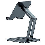 Тримач для мобiльного Baseus Desktop Biaxial Foldable Metal Stand (for Tablets) Grey до 13'', легкий, сучасний, фото 3