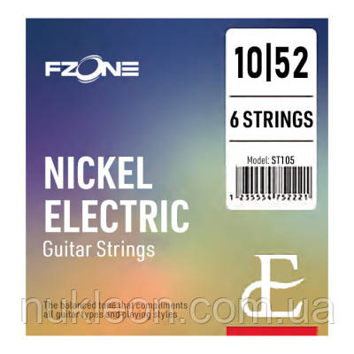 Популярний! Струни для гітари Fzone Electric Nickel (10-52) (ST105) - Краща якість тільки на Nukleon.com.ua