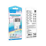 Мережевий зарядний пристрій HOCO C125A Transparent tribute single-port PD20W charger Transparent Black, фото 4