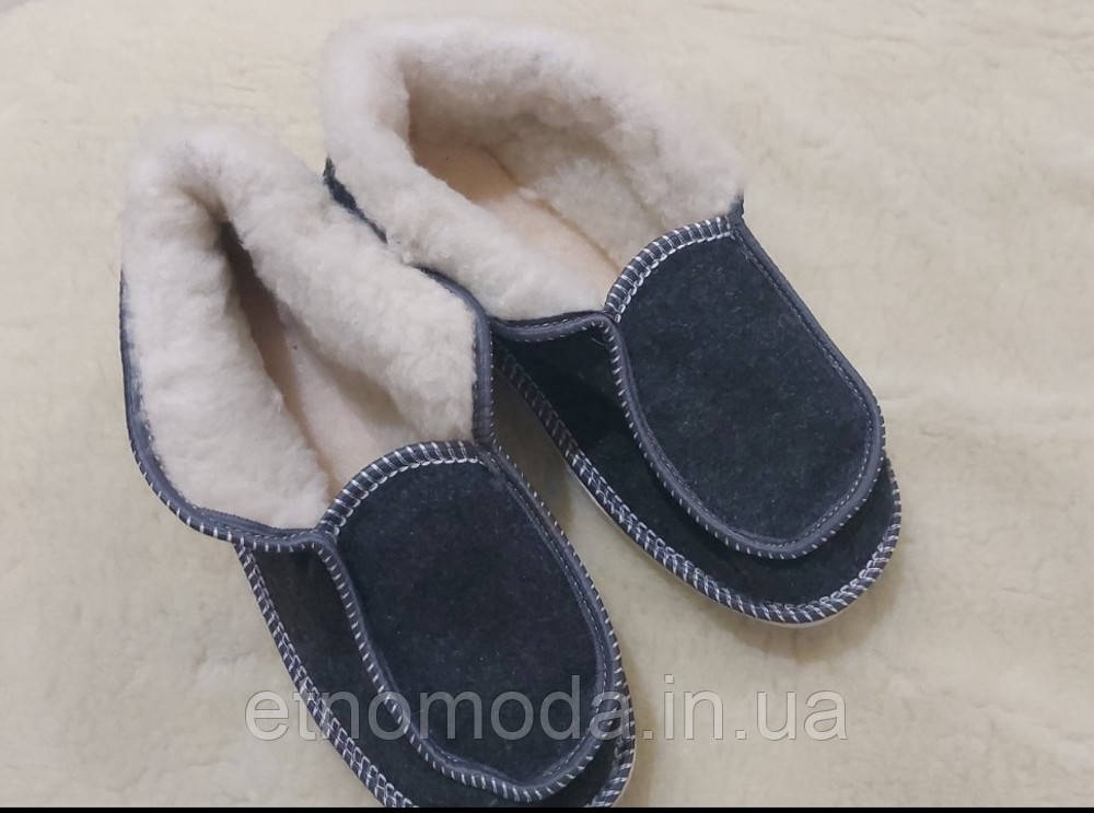 Дідуші на овчині, супер тапки для Вашого діда 40-45 розмір, фото 1